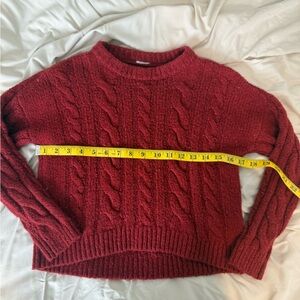 Abercrombie Kids Red Cable Knit Sweater